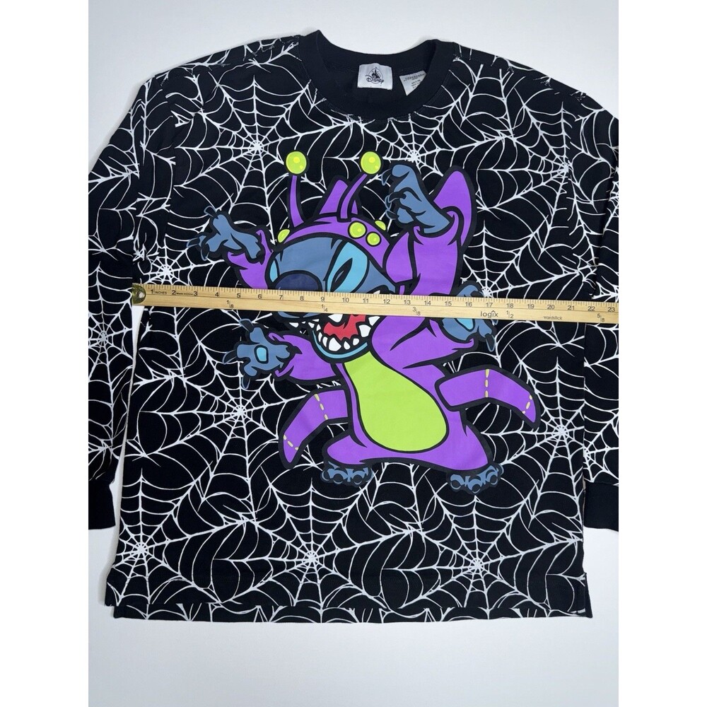 Disney Parks Halloween Spider Stitch Spirit Jersey Like Sweatshirt Adult Medium - Picture 5 of 7